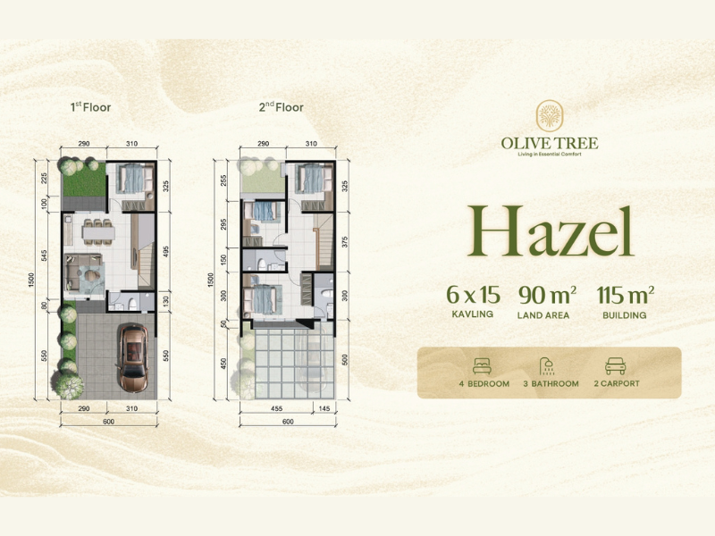 Olive Tree Tipe Hazel | Citraland Tallasa City